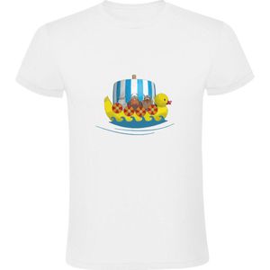 Viking Eend Schip Heren T-shirt | Boot | Piraat | Duck | Bad | Badeend | Shirt