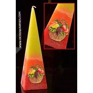 Gemengd Fruit kaars, Piramide, 24 cm