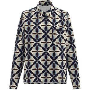 Frank Walder Dames blouse beige (Maat: 36) - Halslijn: Polokraag,