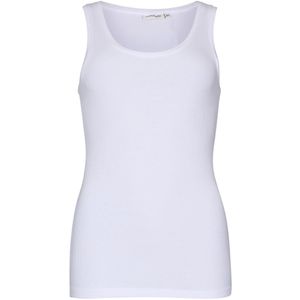 Pastunette Top Beach Basic - Viscose - Wit - Ribstof - Maat 36