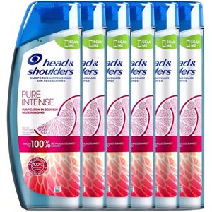 Head & Shoulders Pure Intense met Grapefruit – Anti-roos Shampoo – 6 x 400 ml