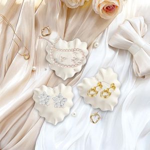 Keramische sieradenschaal - decoratie voor sieraden - 1 stuk - wit