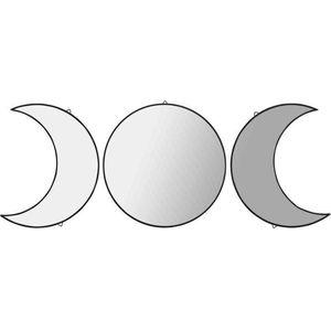 Something Different Spiegel Triple Moon Zwart