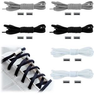 Inovra Plus - Elastische No Tie Schoenveters - Geschikt voor Kinderen en Volwassenen - Lusloze Platveters voor Sportschoenen met Metalen Sluiting - Multicolor - One Size - Meerkleurig - 6 Paar.