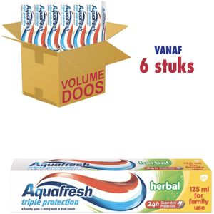 Aquafresh - Triple Protection Herbal - Tandpasta - 6 x 125ml