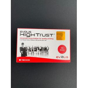 Evolis lint full color black backside YMCKOK R3314