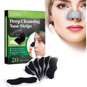 strips (20 stuks) - Houtskool - Mee-eters Verwijderen -Diep Reinigend - Blackhead Removal - Verstopte Poriën - Peeling Nosestrips - Zwart