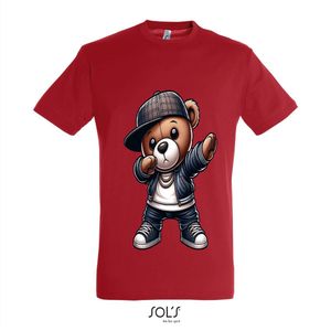 T-Shirt 1-195 Dapping Teddy - Rood, xS