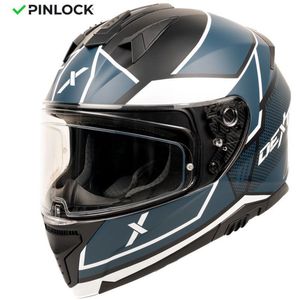 Motor Integraal Integraalhelm ELEVEN NAPIO Zwart/Blauw M van MOTOBLOUZ