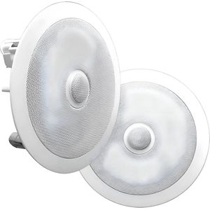 Pyle Luidsprekers- 300 Watt Plafondluidsprekers- Wandluidsprekers – Set van 2 Speakers- Inbouwluidsprekers voor Thuis 2-Weg Midbass Woofer Luidsprekers
