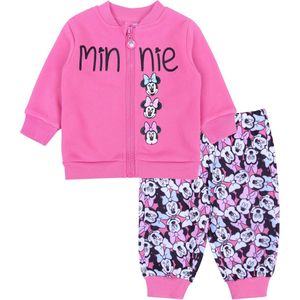 Roze tweedelig meisjes trainingspak met rits Minnie Mouse DISNEY