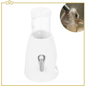 ATTREZZO® Drinkfles met houder - Waterfles - 80 ml - Knaagdieren - Hamster - Muis - Cavia - Ideaal voor glazen verblijf!