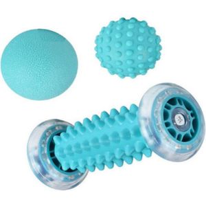 EXCITAT Massagebal - Egelbal - Voetmassagebal - Voetmassagerol Fasciabal - Geschikt voor voetverlichting en spierpijn - 3 stuks