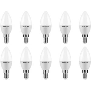 Asalite - LED Lamp C37 - E14 Fitting - 4W - 350 Lumen - 4000K Neutraal Wit Licht - 10 stuks
