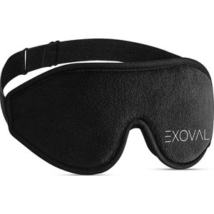 Exoval Slaapmasker - Luxe 3D Oogmasker - Zijden Slaapmasker, Traagschuim, 100% Verduisterend - Slaapmasker Mannen en Vrouwen