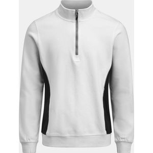 Jobman 5401 Halfzip Sweatshirt 65540120 - Wit/zwart - 3XL