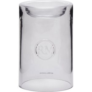 Riviera Maison Waxinelichthouder Cilinder, Theelichthouder RM logo - RM Bacchus Hurricane - Grijs - Glas