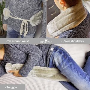 Kruik Extra lange warmwaterkruik met pom en zachte bonthoes - 72cm/2L - Rose Pink