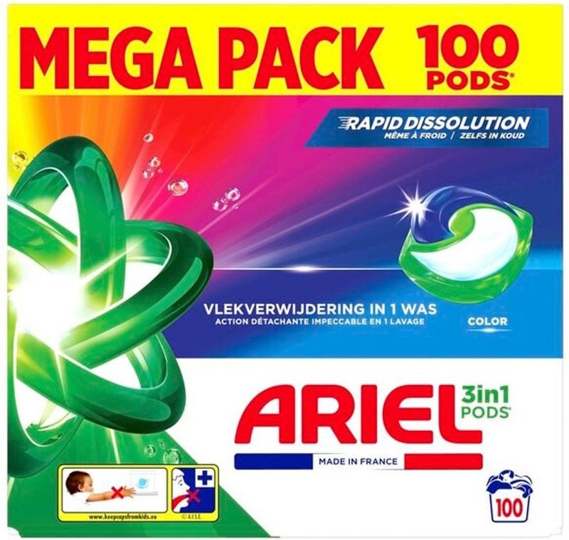 Ariel - Color 3-in-1 Pods - 100 Capsules - Wasmiddel