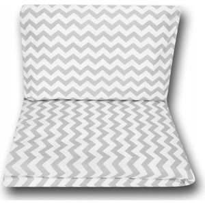 Kinderbeddengoed 100x135 cm Katoen Grijs Zwart Zigzag