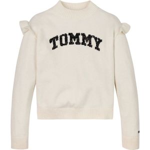 Tommy Hilfiger Kids Varsity Sweater - Ivory Petal - 8 jaar