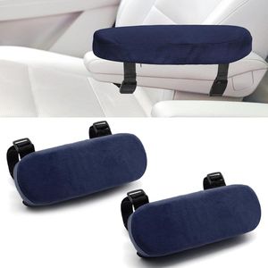 2 stuks stofdichte zijrits autostoel armleuning kussenpads - zachte anti-kras beschermer voor armleuning hoes (blauw)