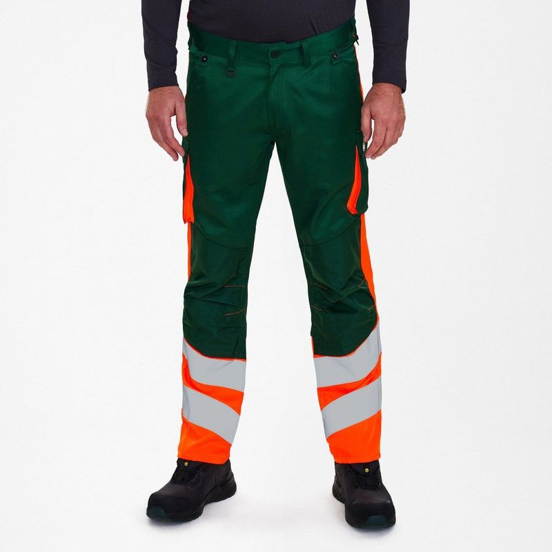 Engel Safety Light werkbroek 2547-319 - Green / Hi-vis Orange - 42