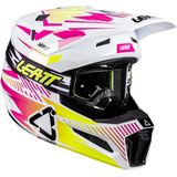 Leatt - Moto 3.5 V26 - Crosshelm - Wit Roze Geel - Inclusief Bril