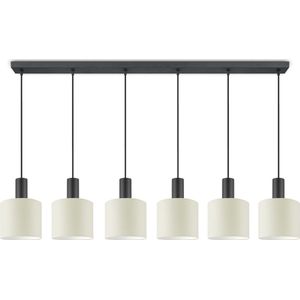 Home Sweet Home hanglamp Bling - verlichtingspendel Xxl Beam 6L inclusief lampenkap 20/20/17cm - pendel lengte 150.5 cm - geschikt voor E27 LED lamp - Pendellamp geschikt voor woonkamer, slaapkamer, keuken - Beige