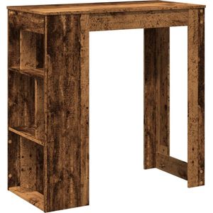 vidaXL - Bartafel - met - rekken - 102x50x103,5 - cm - bewerkt - hout - oud - houtkleur