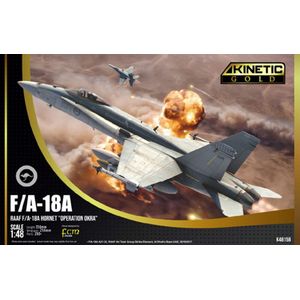 1:48 Kinetic 48158 McDonnell Douglas F-18 Hornet - RAAF F/A-18A+ - ""Operation Okra"" Plastic Modelbouwpakket