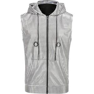 Mouwloos vest met capuchon voor mannen - 70s en 80s disco stijl