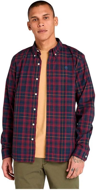 Timberland Stretch Poplin Check Overhemd Met Lange Mouwen