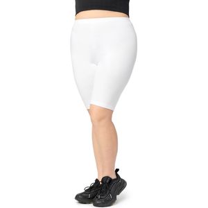 Merry Style Dames Grote Maten Leggings - Kurze - Viscose - Sportbroek - MS-MS10-450-LE - Wit - 6XL