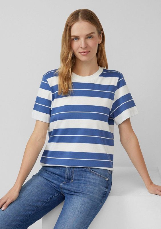 T-shirt - Cropped - Katoen - Met Strepen