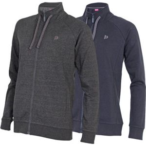 2-Pack Donnay - Vest met opstaande kraag (Amber) - Sporttrui - Dames - Black/Charcoal-marl (1076) - maat XL