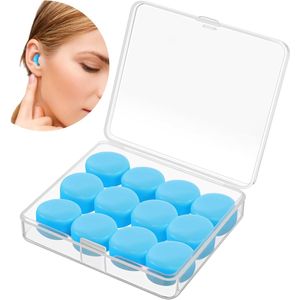 12 Stuks Siliconen oordopjes voor zwemmen en slapen - Oordoppen - Zachte oordopjes - Ruisonderdrukkende oordopjes - voor concentratie