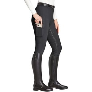 Dames Paardrij Legging met Siliconen Full Seat en GSM Zakje