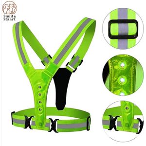 Hardloopvest met Verlichting Voor - en Achterkant - USB-C Oplaadbaar - Wandel & Hardloop Verlichting - Reflecterend Running Vest - Hardloopvest Oplaadbaar - Loopvest Dames & Heren - Neongeel - Sinterklaas - Kerst - Sinterklaas Cadeau - Cadeau