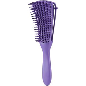 Ontwarringsborstel voor natuurlijk en krullend haar - Geschikt voor golvend en dik haar (paars)