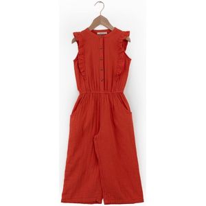 Sissy-Boy - Rood mousseline jumpsuit met ruffle details