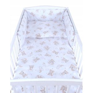 BabyLux Kinderbeddengo 4-delig 120x90cm Katoen met Ochraniacz