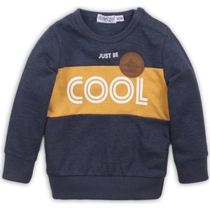 Dirkje - Baby sweater - Navy melee + ochre - Mannen - Maat 62