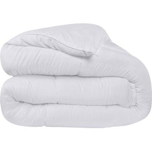 4 seizoenen dekbed ,Bedding 220x240 cm Dekbed Met Hoeklabs - Pluche Gesiliconiseerd Fiberfill, Doos Gestikt Dons Alternatief, Wit