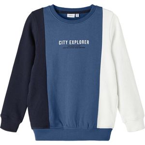 Name it Jongens Kinderkleding Blauwe Sweater Treni - 134/140
