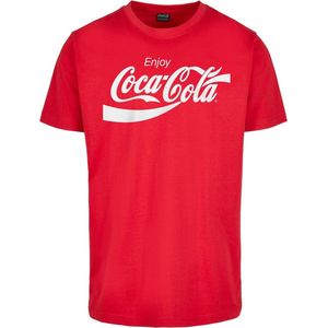 Merchcode Coca Cola - Logo Heren T-shirt - S - Rood
