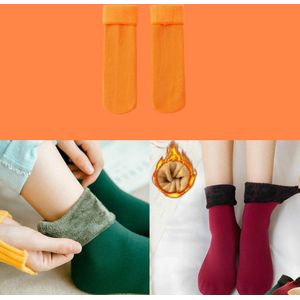 Sara Shop - Warme Sokken - Thermo Wintersokken - gevoerde sokken voor de koudste dage- One-Size - Kerst cadeau & Sinterklaas cadeauOranje