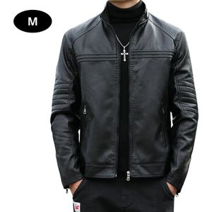 Bovista Leren Jas - Leather Jacket - Lederen Jas - Bomberjack - Pilotenjack - Blazer - Biker - Motorjas - Motormuis - Heren - Zwart S