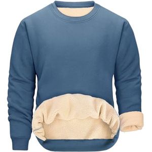 Heren Fleece Gevoerde Sweatshirts - Thermische Ronde Hals Truien voor Winter