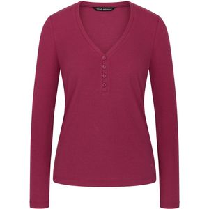 TRIUMPH - MIX & MATCH - Pyjamatop - Bordeaux - Lange Mouwen - V-hals